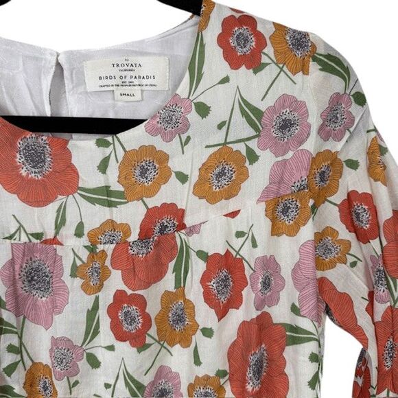 NEW! Birds of Paradis by Trovata Poppy Print Nia Dress Floral Print Size Small - Picture 6 of 14